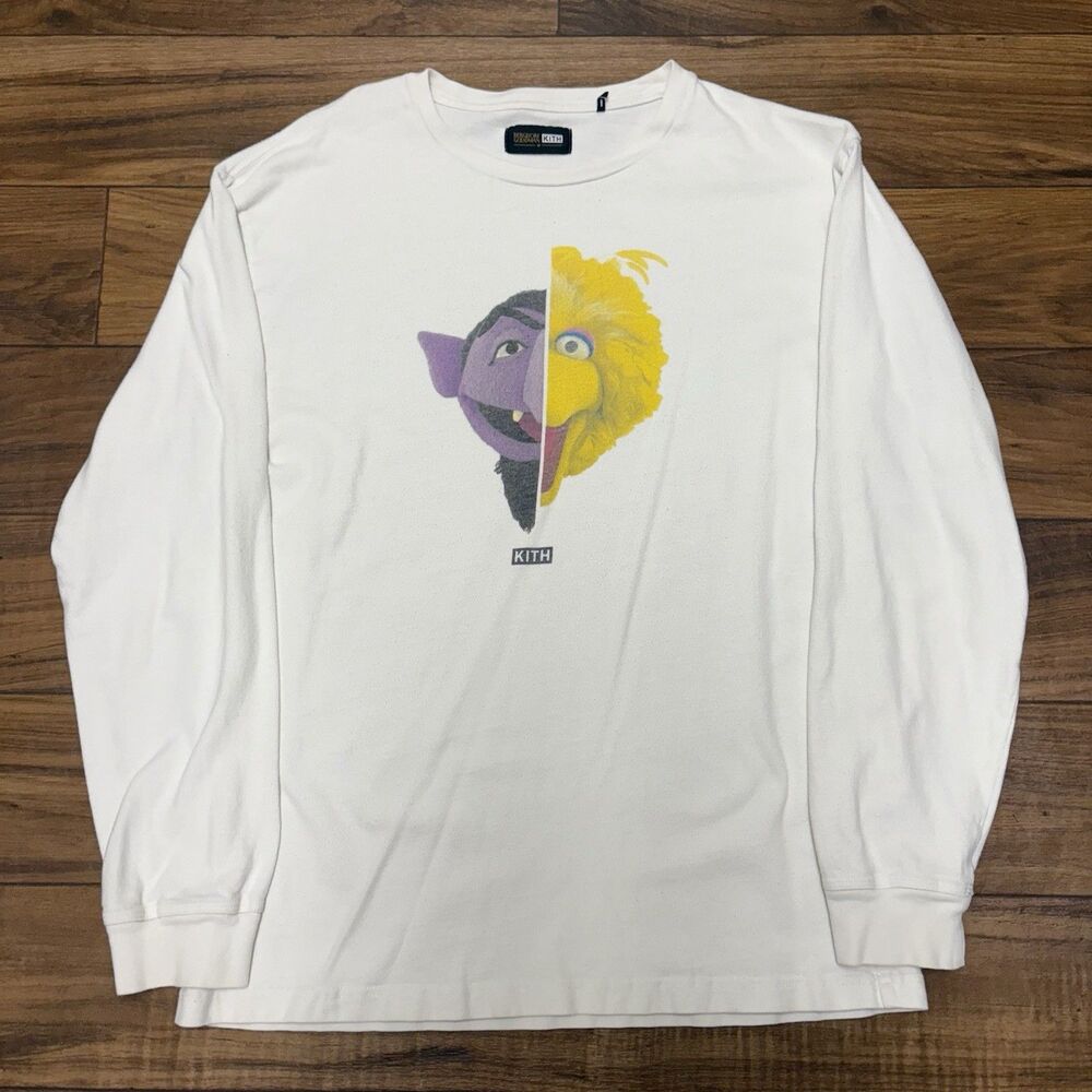 Kith Sesame Street Longsleeve T-shirt Bergdorf Goodman Sz M White Streetwear